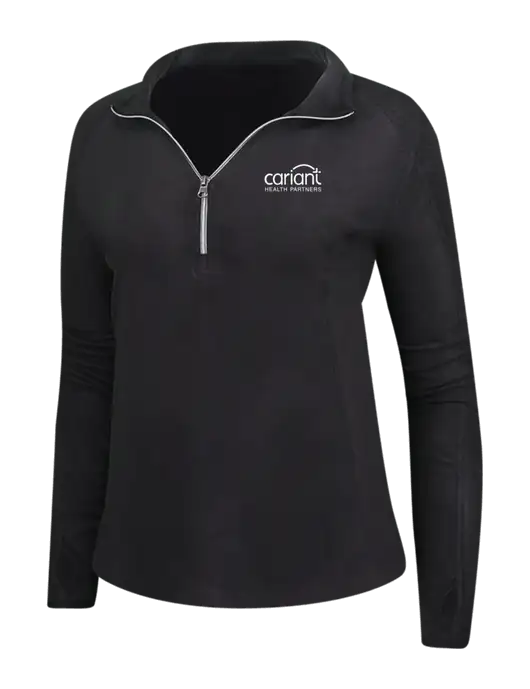 Cariant Womens Black Microfleece 1/2 Zip Pullover w/Cariant Logo
