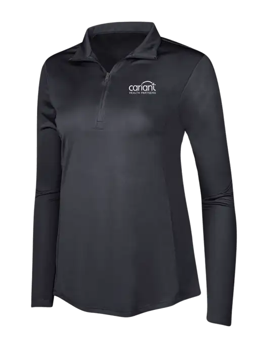 Cariant Dark Grey Womens Posicharge Competitor ¼ Zip Pullover w/Cariant Logo