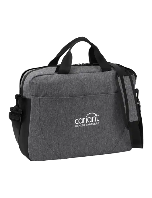 Cariant Access Heather Grey/Black Briefcase w/Cariant Logo