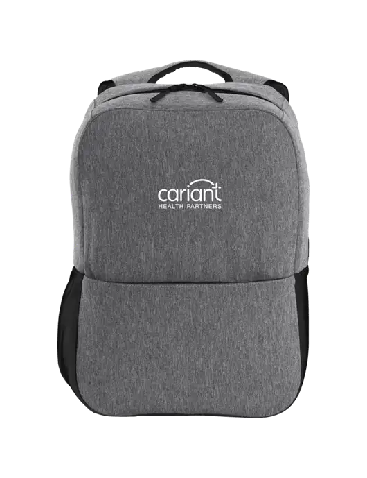 Cariant Access Square Laptop Graphite Heather/Black Backpack w/Cariant Logo