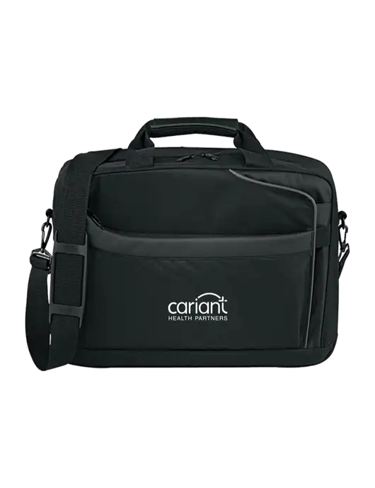 Cariant CheckMate® Black TSA 15" Laptop Briefcase w/Cariant Logo