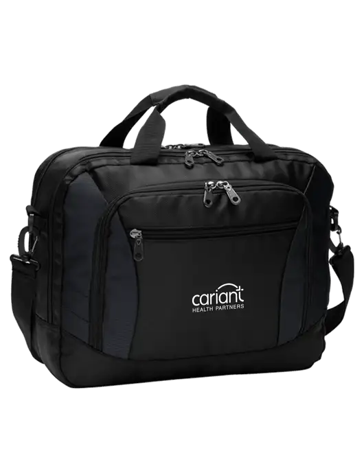 Cariant Commuter Black Laptop Briefcase w/Cariant Logo