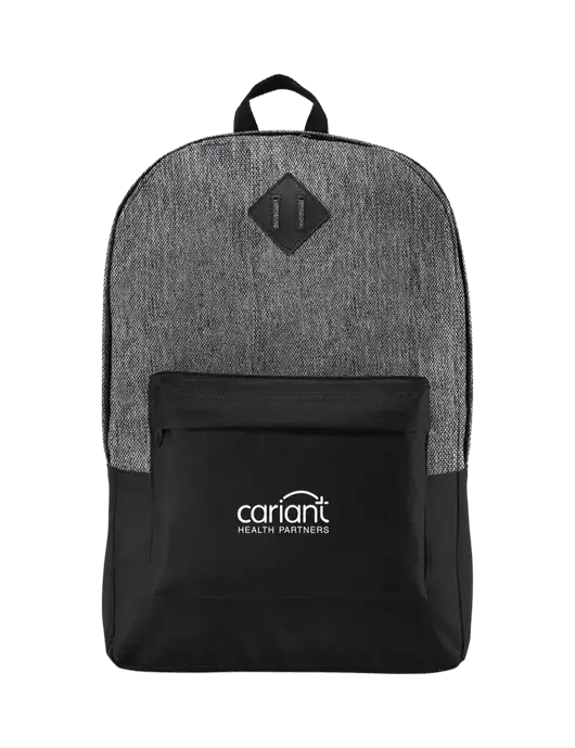 Cariant Retro Heather Grey/Black Backpack w/Cariant Logo