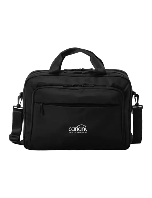 Cariant Travel Exec Black Laptop Briefcase w/Cariant Logo
