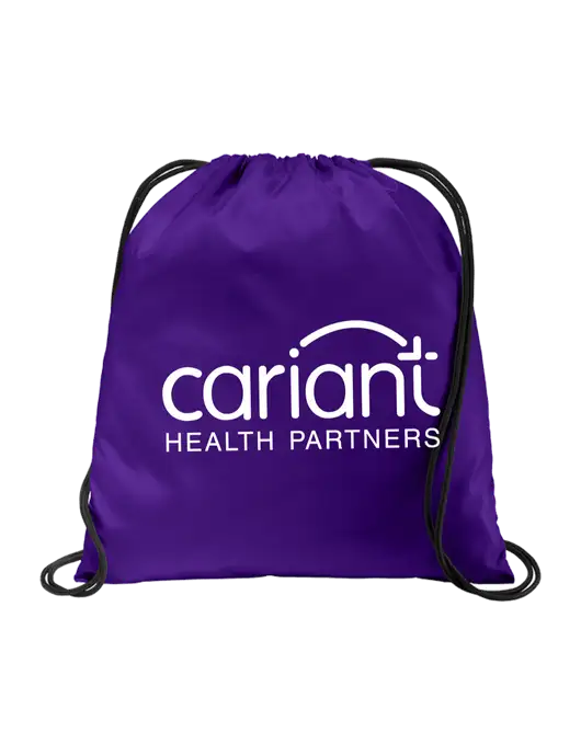 Cariant Drawstring Purple Cinch Pack w/Cariant Logo