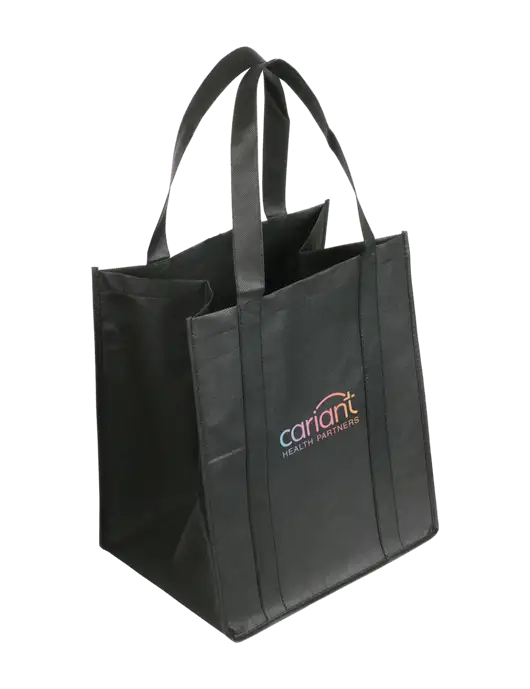 Cariant Eco Reusable Jumbo Black Shopping Bag w/Cariant Logo