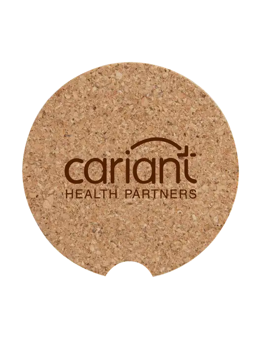 Cariant Cork Car Coaster, 2.5" w/Cariant Logo
