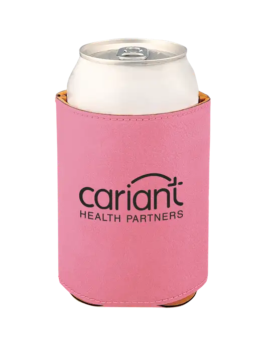 Cariant Pink Leatherette Beverage Holder w/Cariant Logo