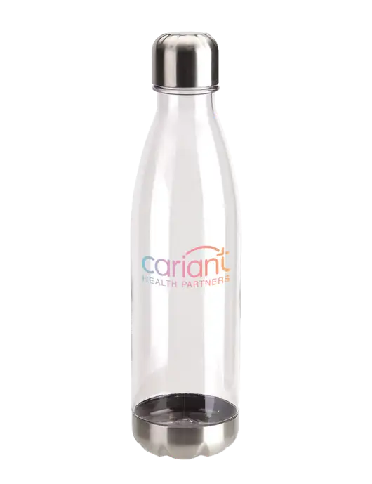Cariant Bayside Tritan™ Clear 25 oz Bottle with Stainless Base and Cap w/Cariant Logo