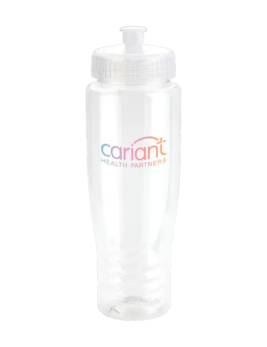 Cariant Roam Clear 28 oz Eco-Polyclear™ Bottle with Push Pull Lid w/Cariant Logo