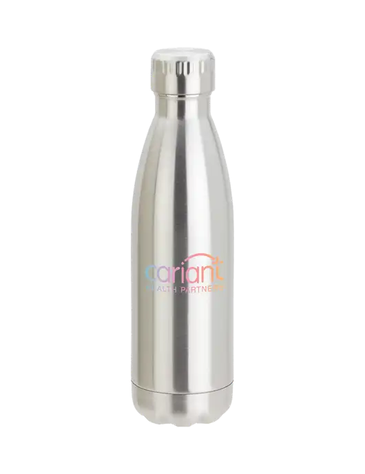 Cariant City Go Silver 17 oz Insulated Bottle w/Cariant Logo