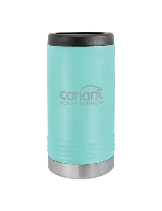 Cariant Polar Camel Powder Coated Seafoam Vacuum Insulated Slim Beverage Holder w/Cariant Logo