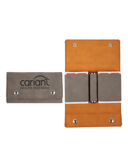 Cariant Grey Leatherette Card & Dice Set w/Cariant Logo