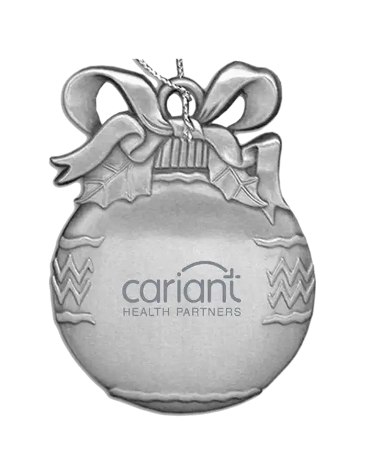 Cariant Holiday Classic Pewter Ornament  w/Cariant Logo