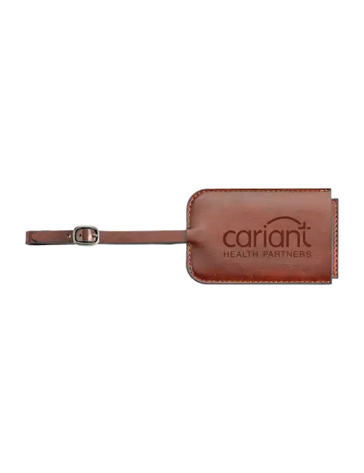 Cariant Fabrizio Brown Luggage Tag w/Cariant Logo
