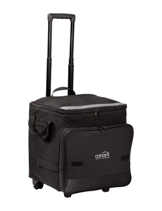 Cariant Black Rolling Cooler w/Cariant Logo