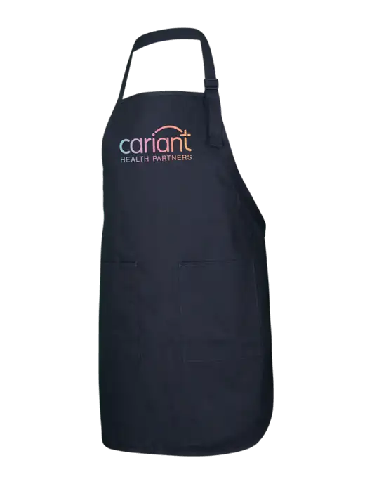 Cariant Full-Length Black Apron With Pockets w/Cariant Logo
