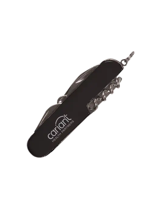 Cariant Black 8 Function Multitool Pocket Knife w/Cariant Logo