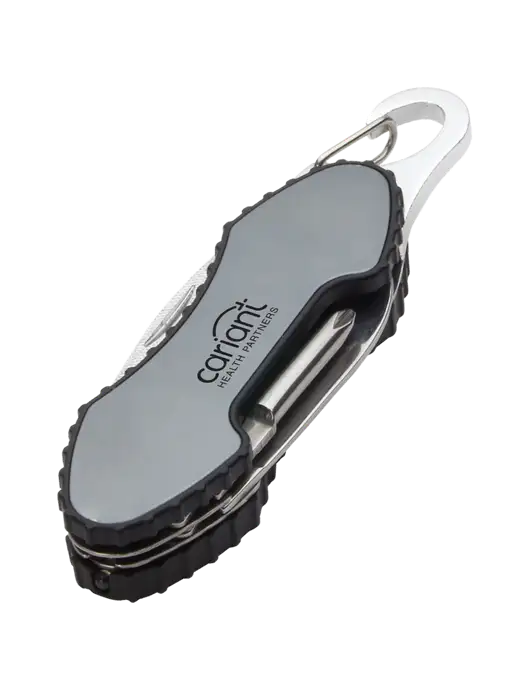 Cariant Gunmetal 6 in 1 Tool with Carabiner w/Cariant Logo