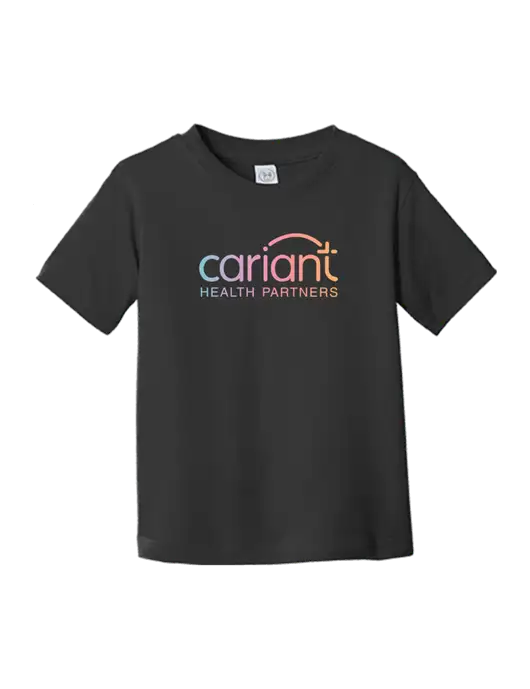 Cariant Rabbit Skins Black Toddler Fine Jersey Tee w/Cariant Logo