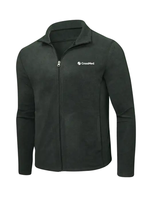 CrossMed Charcoal Heather Microfleece Full-Zip Jacket w/CrossMed Logo