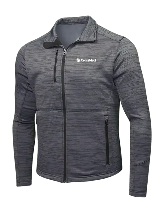 CrossMed Dark Grey Digi Stripe Fleece Jacket w/CrossMed Logo