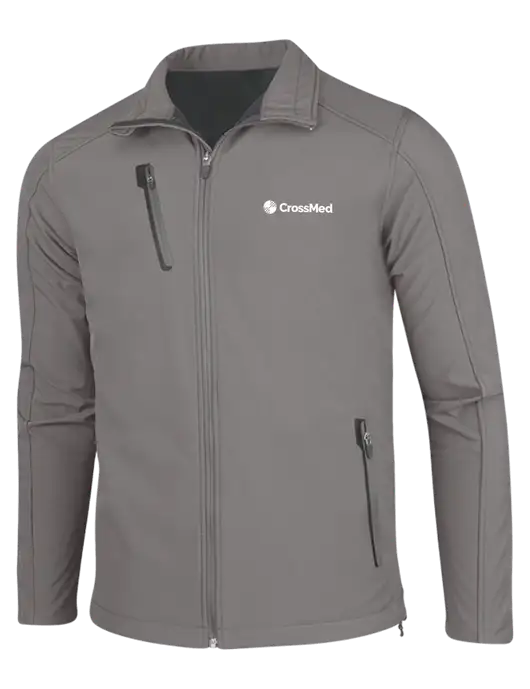 CrossMed Medium Grey Welded Softshell Jacket w/CrossMed Logo
