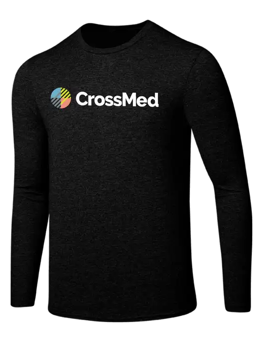 CrossMed Seriously Soft Black Long Sleeve T-Shirt w/CrossMed Logo