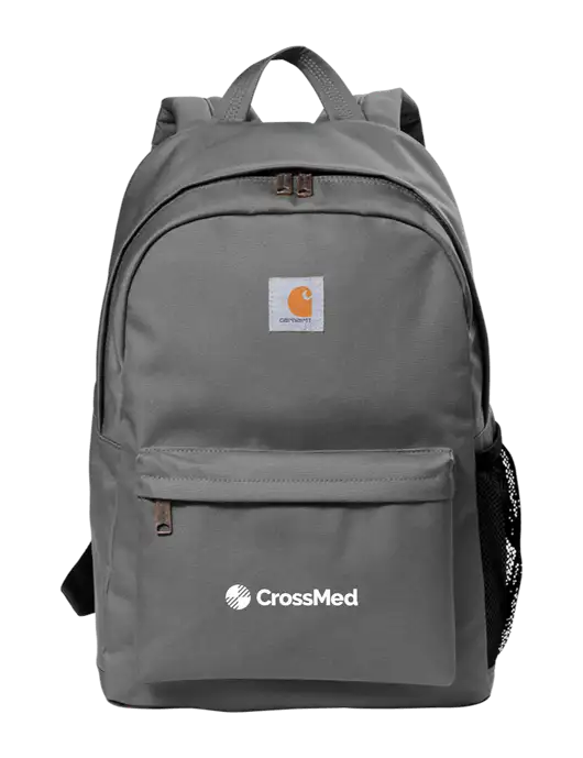 CrossMed Carhartt Grey Canvas Backpack
 w/CrossMed Logo