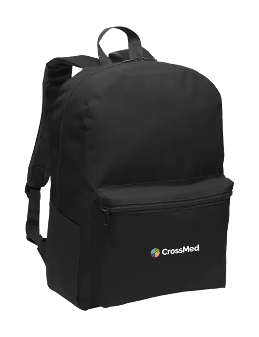 CrossMed Casual Black Lightweight Laptop Backpack w/CrossMed Logo
