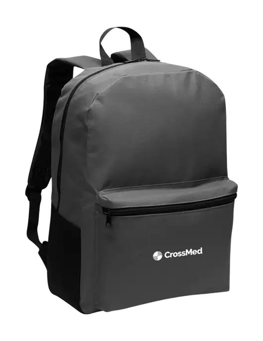 CrossMed Casual Dark Charcoal Lightweight Laptop Backpack w/CrossMed Logo
