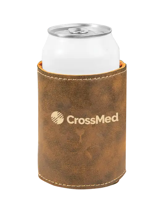 CrossMed Rustic Leatherette Beverage Holder w/CrossMed Logo