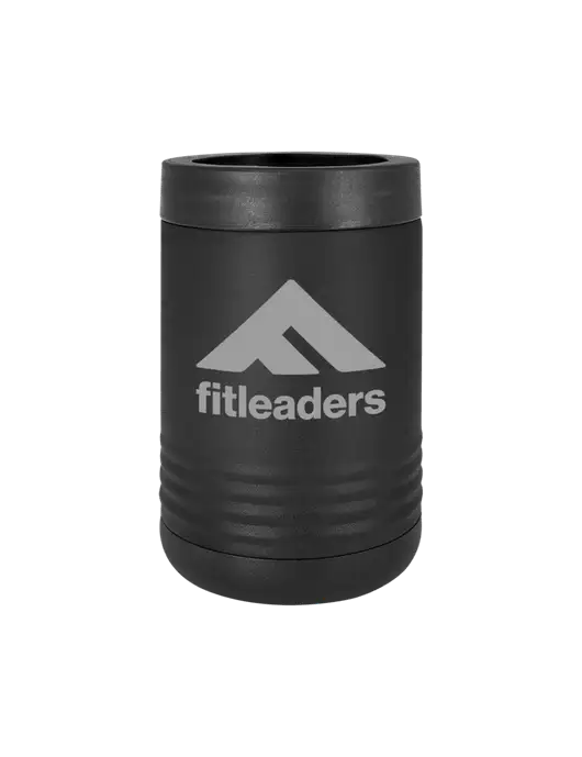 FitLeaders Polar Camel 12 oz Powder Coated Black Vacuum Insulated Beverage Holder w/FitLeaders logo
