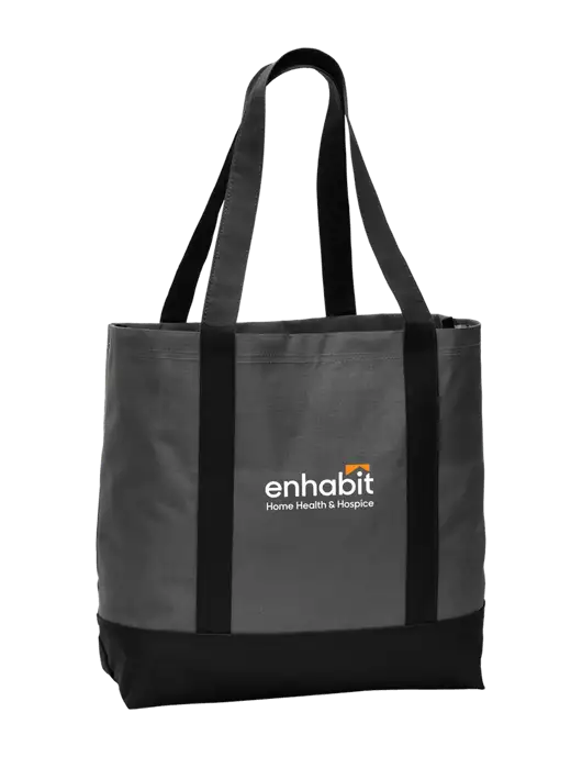 Enhabit Carryall Charcoal/Black Day Tote Dark w/Enhabit Logo