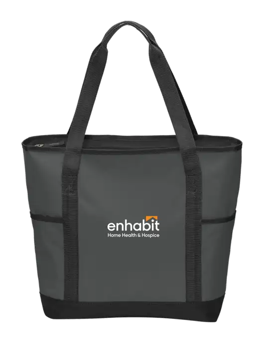 Enhabit On the Go Charcoal/Black Tote  w/Enhabit Logo