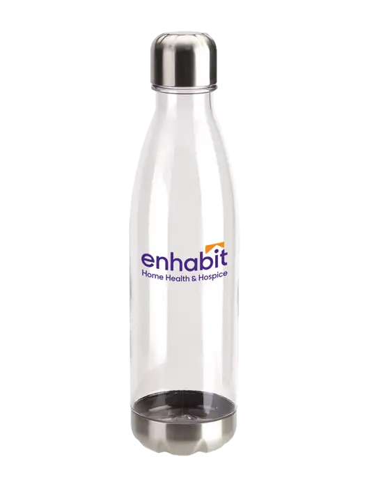 Enhabit Bayside Tritan™ Clear 25 oz Bottle with Stainless Base and Cap w/Enhabit Logo