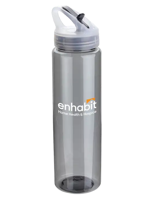 Enhabit Buddy Smoke 32 oz PET Bottle with Flip Lid w/Enhabit Logo