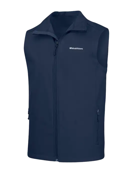 RehabVisions Navy Core Soft Shell Vest w/RehabVisions Logo