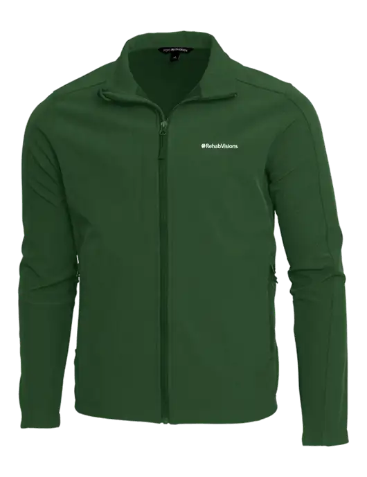 RehabVisions Dark Green Core Soft Shell Jacket w/RehabVisions Logo