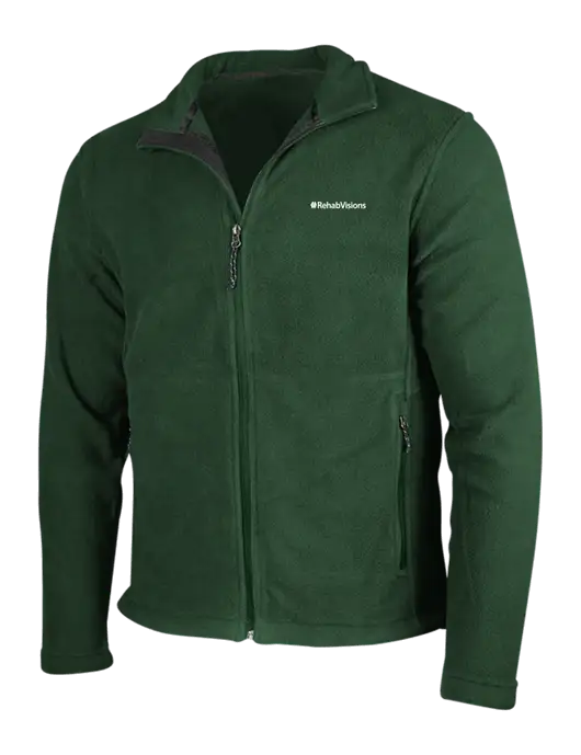RehabVisions Dark Green Fleece Jacket w/RehabVisions Logo