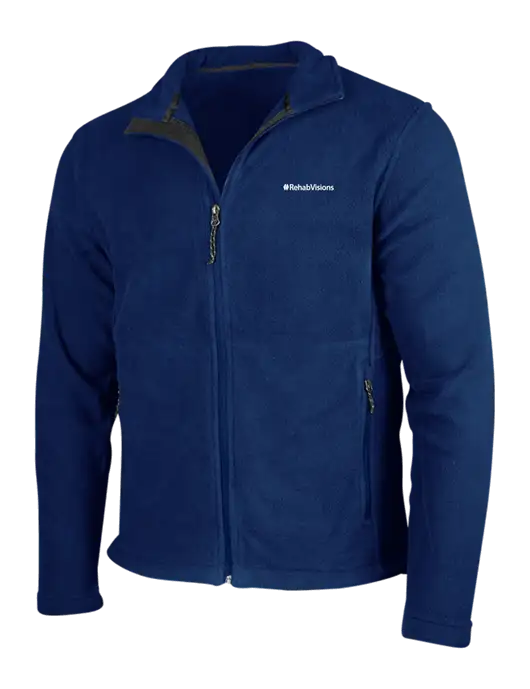 RehabVisions Navy Fleece Jacket w/RehabVisions Logo