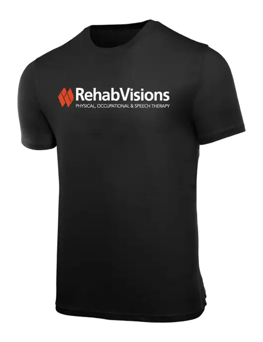RehabVisions Allmade Deep Black Organic Cotton Tee w/RehabVisions Logo
