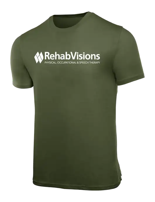 RehabVisions Allmade Dark Olive Green Organic Cotton Tee w/RehabVisions Logo