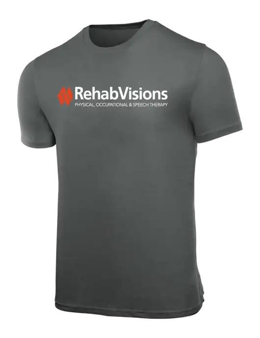 RehabVisions Allmade Charcoal Grey Organic Cotton Tee w/RehabVisions Logo