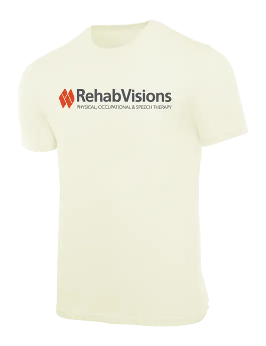 RehabVisions Allmade White Sand Organic Cotton Tee w/RehabVisions Logo