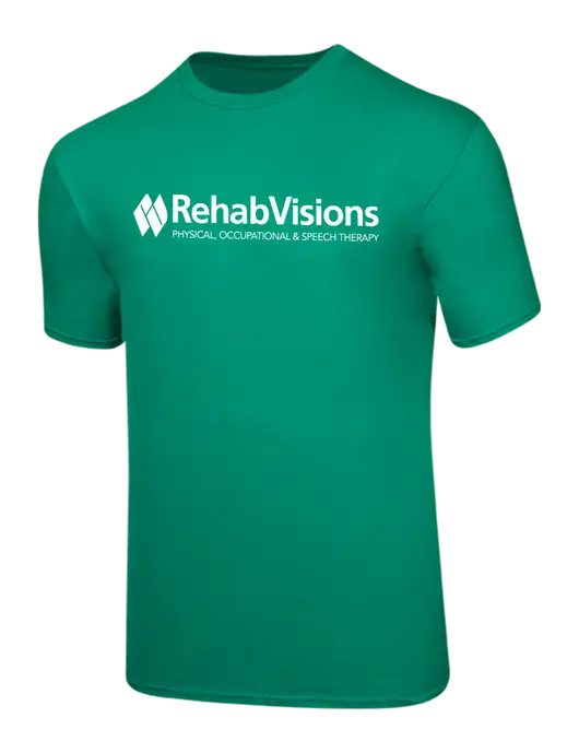 RehabVisions Ring Spun Kelly Green 4.5 oz T-Shirt w/RehabVisions Logo