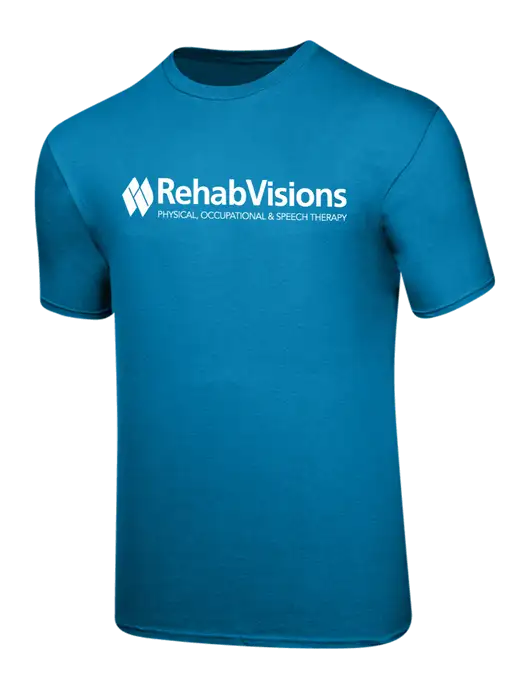 RehabVisions Ring Spun Sapphire 4.5 oz T-Shirt w/RehabVisions Logo
