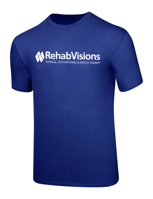 RehabVisions Ring Spun Royal 4.5 oz T-Shirt w/RehabVisions Logo