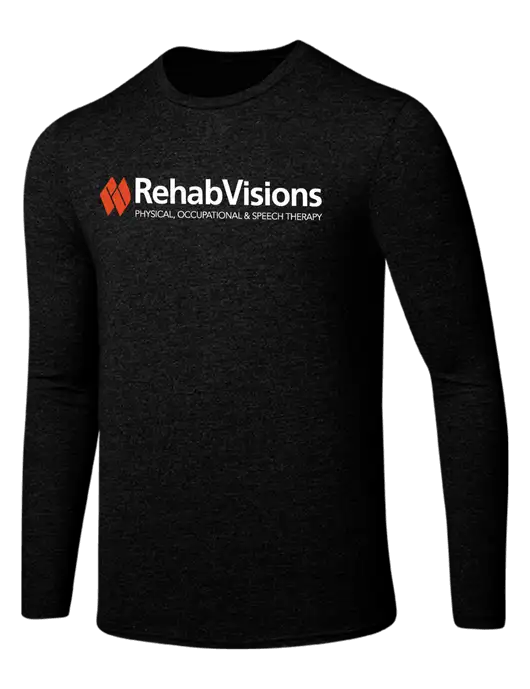 RehabVisions Seriously Soft Black Long Sleeve T-Shirt w/RehabVisions Logo
