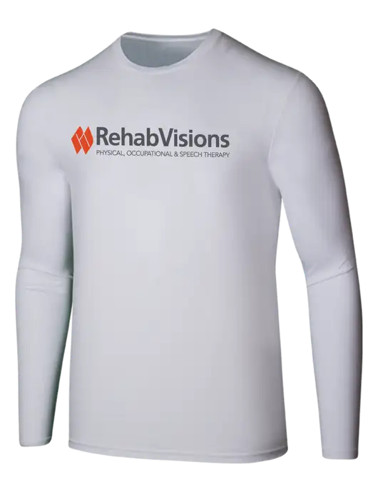 RehabVisions Seriously Soft White Long Sleeve T-Shirt w/RehabVisions Logo